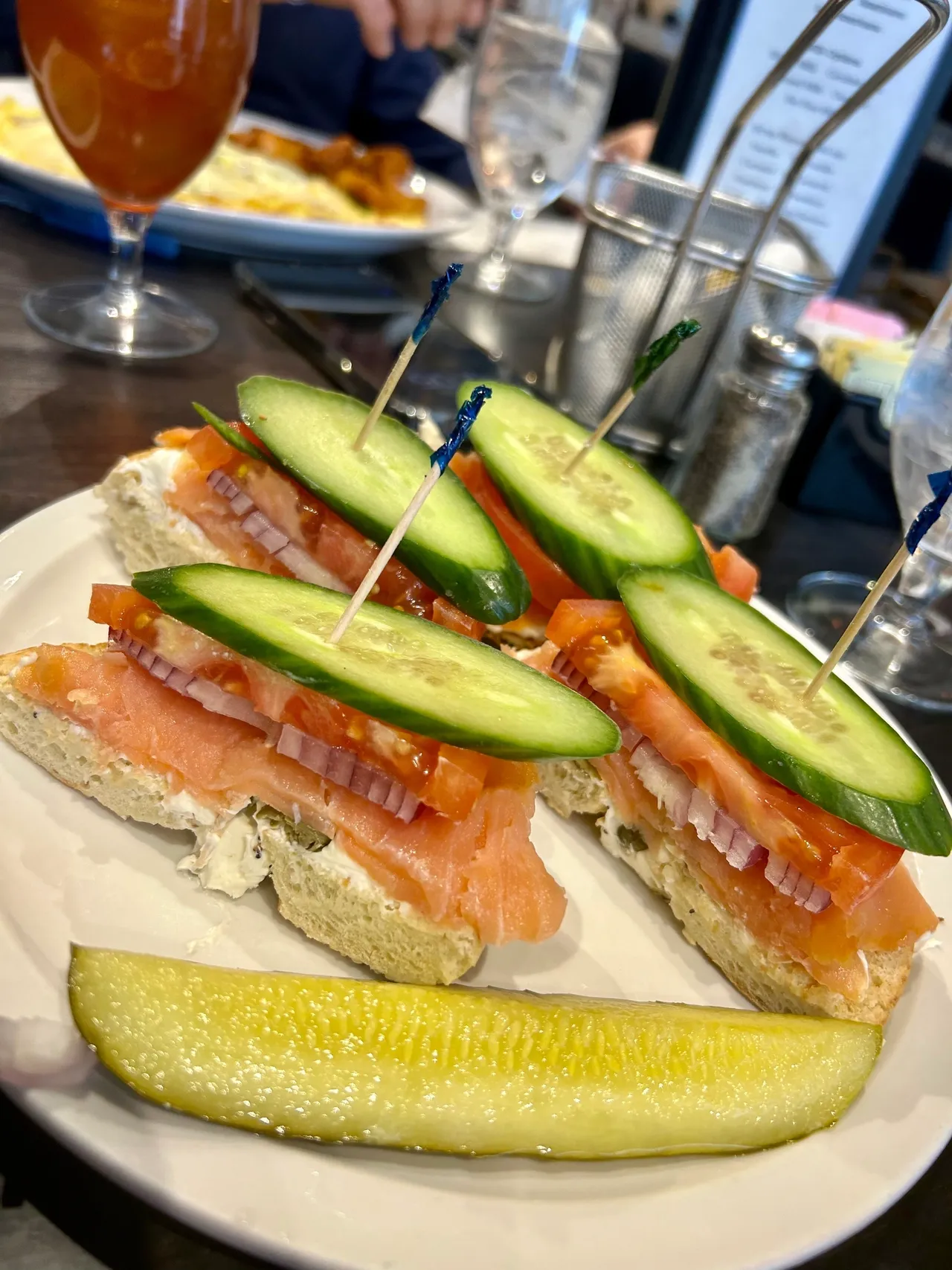 Lox Bagel with all the toppings from NY Bagels and Bialys.